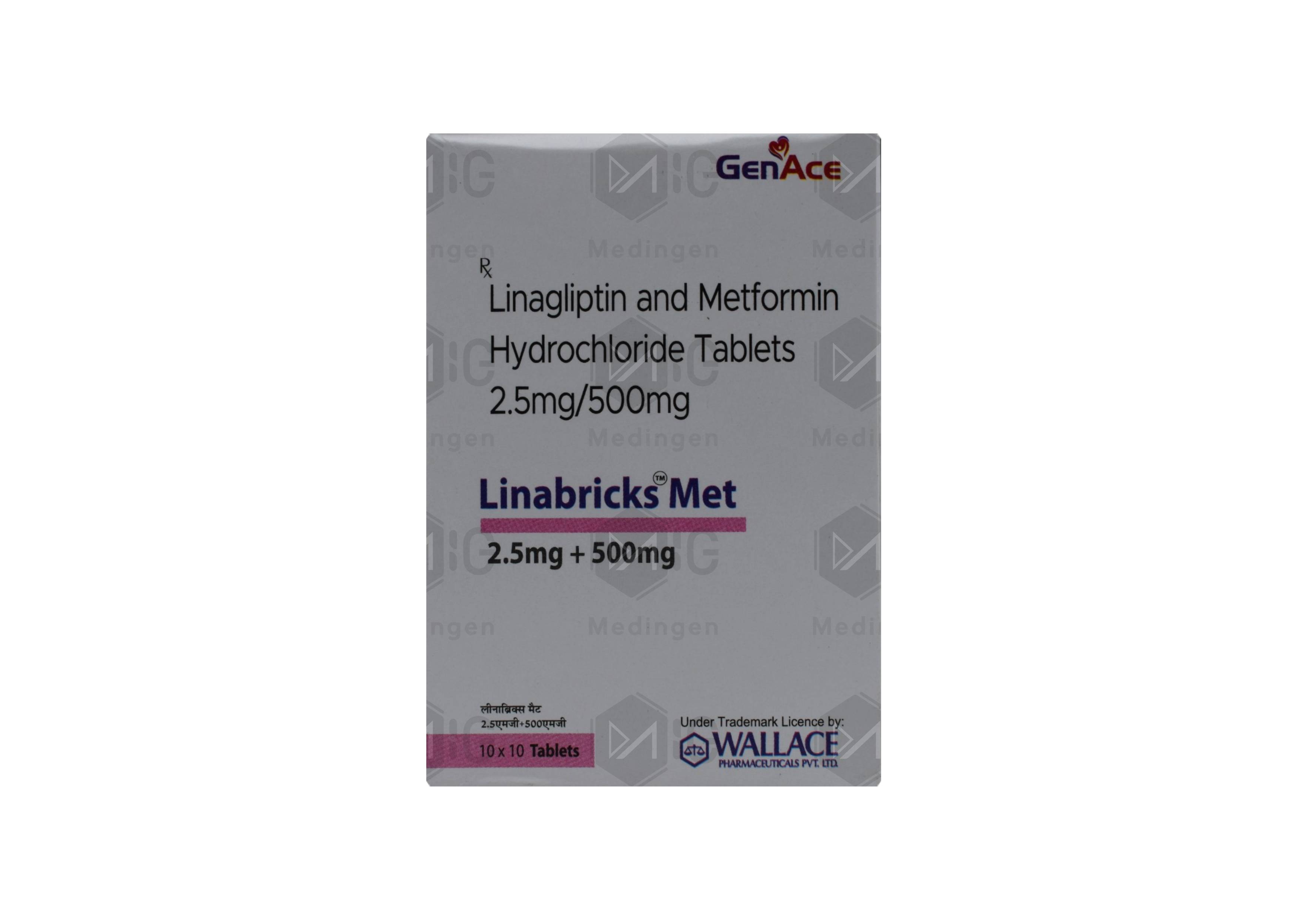 LINABRICKS MET 2.5/500MG